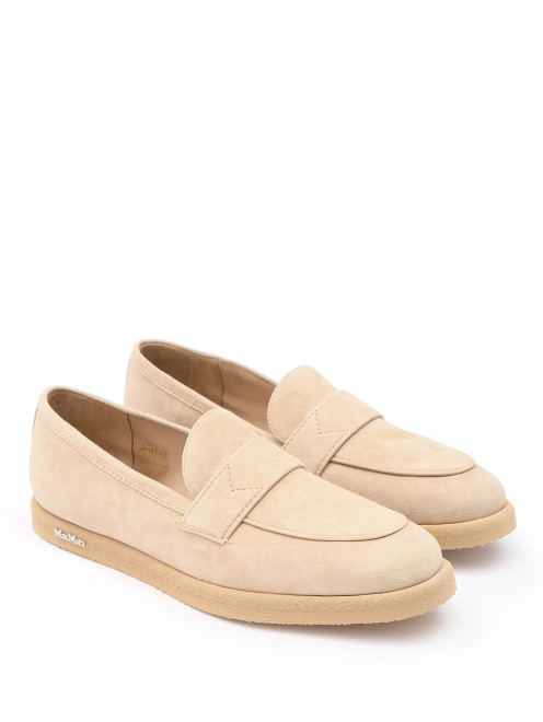Мокасины из замши однотонные Max Mara - Общий вид