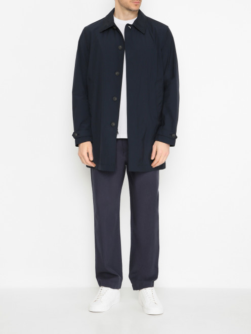 Плащ на пуговицах с карманами Woolrich - МодельОбщийВид