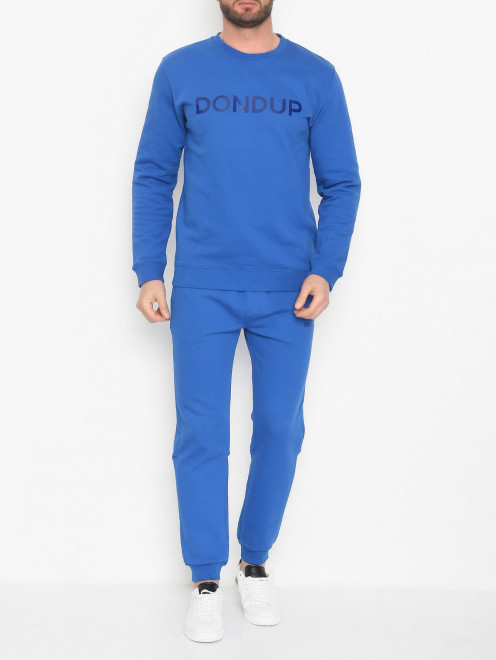 Трикотажные брюки на резинке с логотипом Dondup - МодельОбщийВид