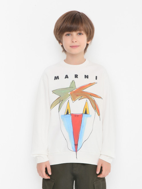Свитшот с принтом Marni - МодельВерхНиз