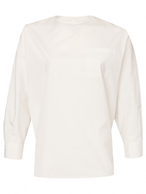 Блуза из хлопка с карманом Weekend Max Mara - Общий вид