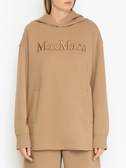 Удлиненная толстовка с логотипом Max Mara - МодельВерхНиз
