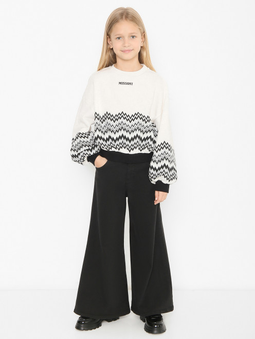 Широкие джинсы их хлопка Missoni - МодельОбщийВид
