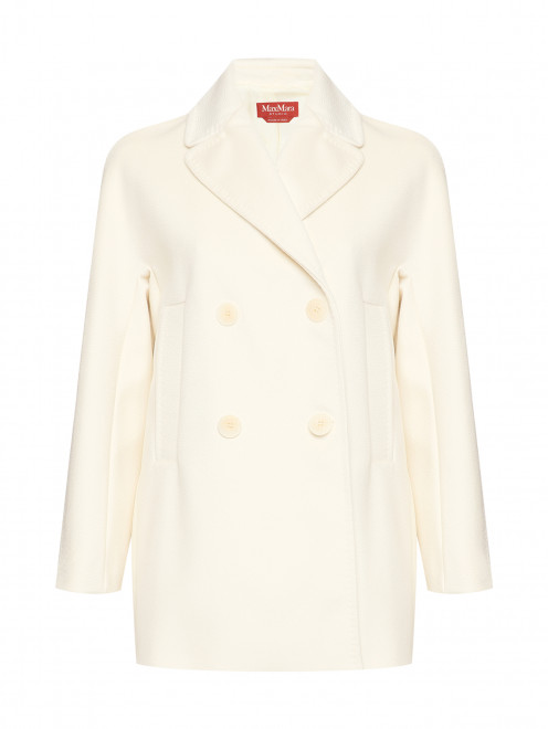 Двубортное полупальто из шерсти Max Mara - Общий вид