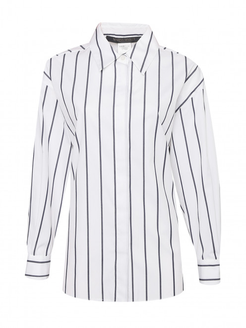 Рубашка из хлопка с узором полоска Marina Rinaldi - Общий вид