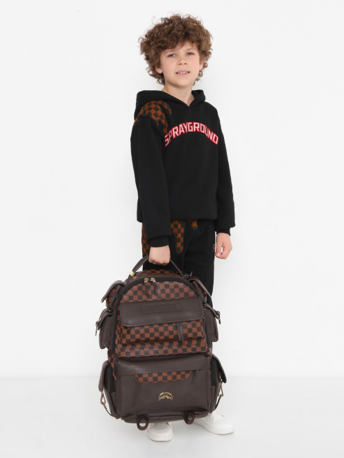 Комбинированный рюкзак с карманами Sprayground - МодельОбщийВид