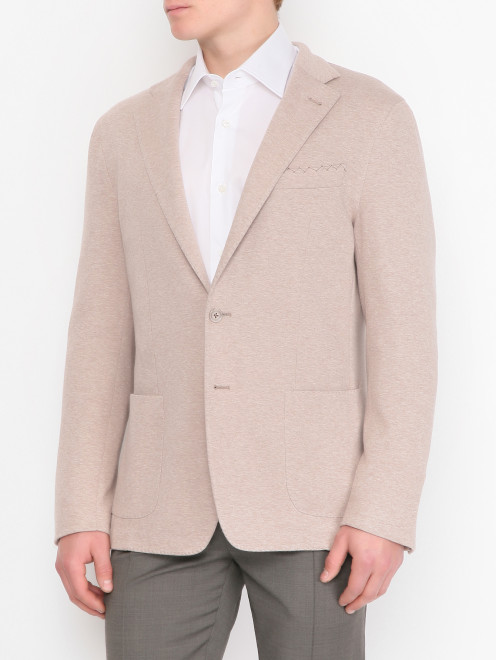 Пиджак из хлопка на пуговицах Doriani Cashmere - МодельВерхНиз