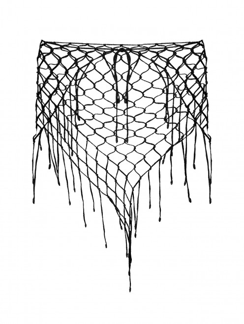 Однотонная шаль из сетки Паче - Общий вид