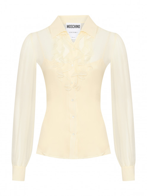Блуза из шелка с оборками Moschino - Общий вид