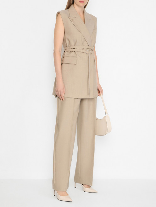 Брюки из шерсти со стрелками Sportmax - МодельОбщийВид