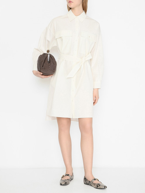 Свободное платье из хлопка с карманами Weekend Max Mara - МодельОбщийВид