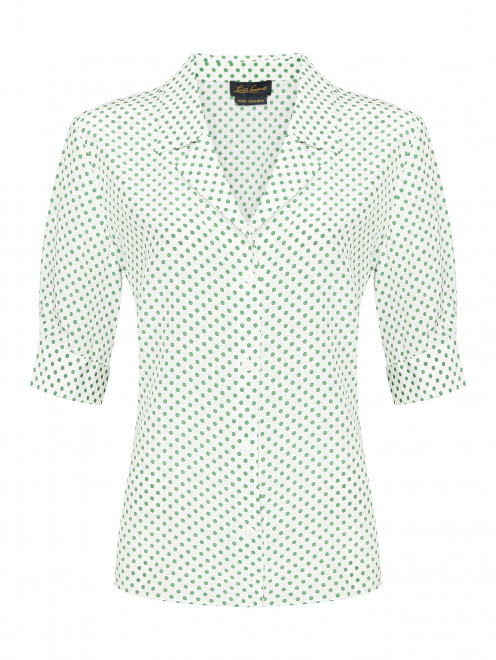 Блуза из шелка в горошек Luisa Spagnoli - Общий вид