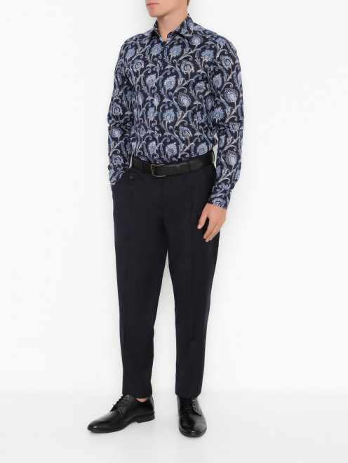 Классические брюки с защипами Etro - МодельОбщийВид