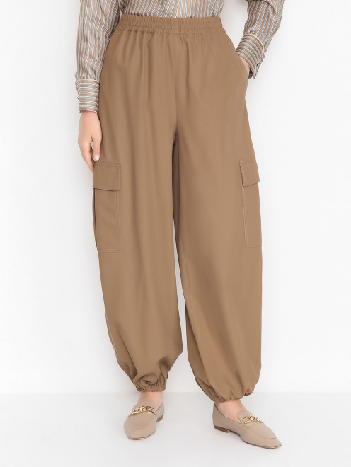 Брюки-карго из хлопка Max Mara - МодельВерхНиз