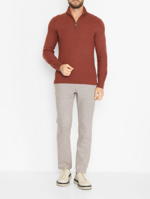 Свитер из кашемира на молнии Piacenza Cashmere 1733 - МодельОбщийВид