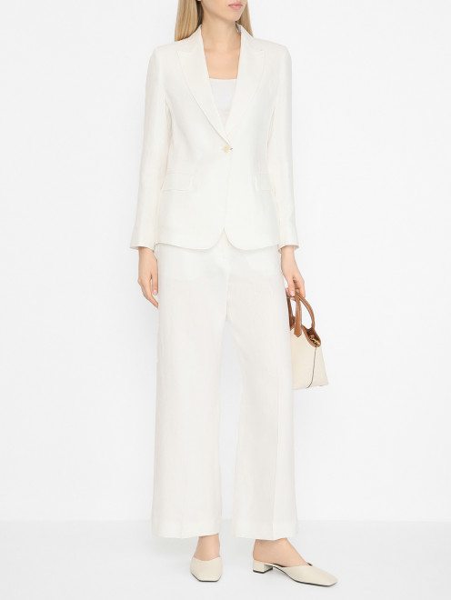 Брюки из льна прямого кроя Weekend Max Mara - МодельОбщийВид