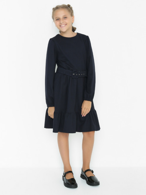 Трикотажное платье с поясом Aletta Couture - МодельОбщийВид