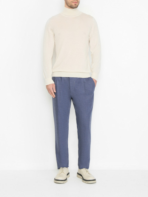 Водолазка из шерсти мелкой вязки Piacenza Cashmere 1733 - МодельОбщийВид