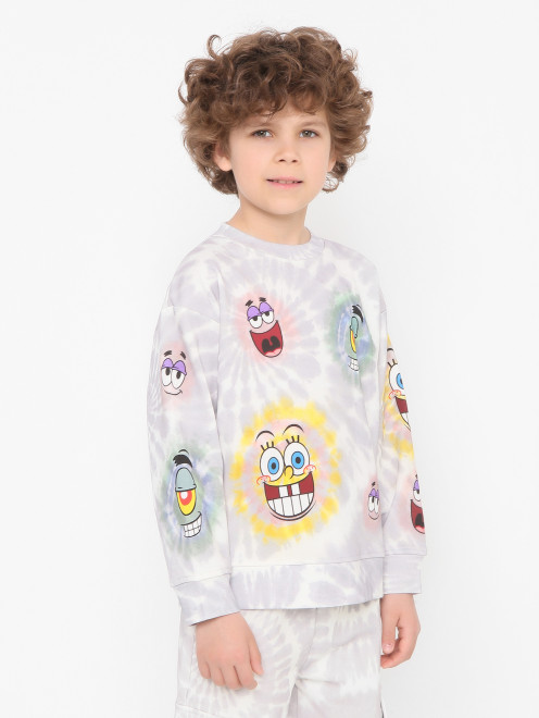 Толстовка из хлопка с принтом Stella McCartney kids - МодельВерхНиз