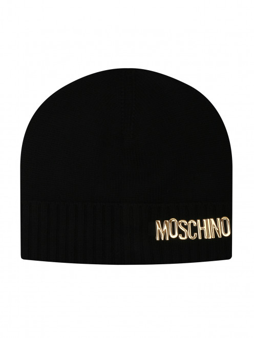 Шапка из шерсти с золотой фурнитурой Moschino - Общий вид