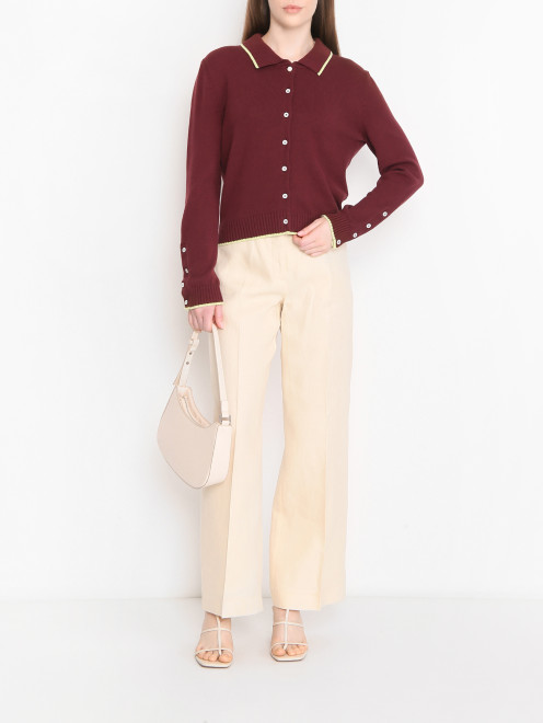 Кардиган с воротником на пуговицах Weekend Max Mara - МодельОбщийВид