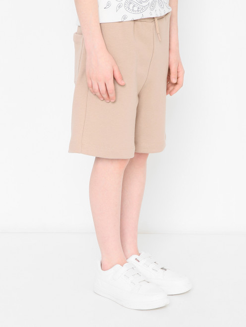 Шорты из хлопка с логотипом MSGM - МодельВерхНиз