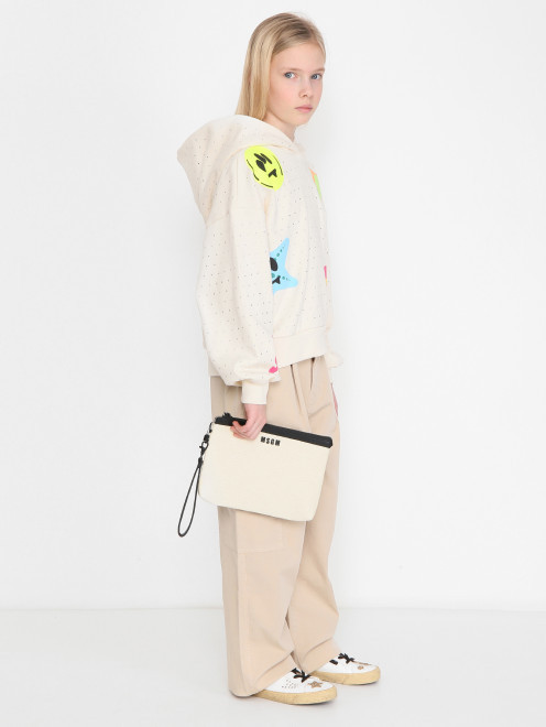 Клатч из текстиля с логотипом MSGM - МодельВерхНиз