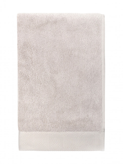Полотенце из хлопковой махровой ткани с фактурным орнаментом по канту 40 x 60 Frette - Обтравка1