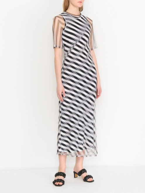 Платье-макси с узором Sportmax - МодельВерхНиз
