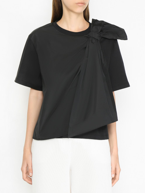 Комбинированная блуза с бантом Max Mara - МодельВерхНиз