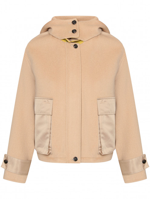 Куртка из шерсти с капюшоном и накладными карманами Max&Co - Общий вид
