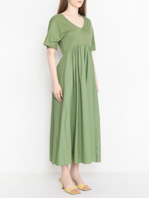 Платье из хлопка с карманами Weekend Max Mara - МодельВерхНиз
