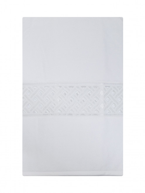 Полотенце из хлопковой махровой ткани с кружевной вставкой 60 x 110 Frette - Обтравка1