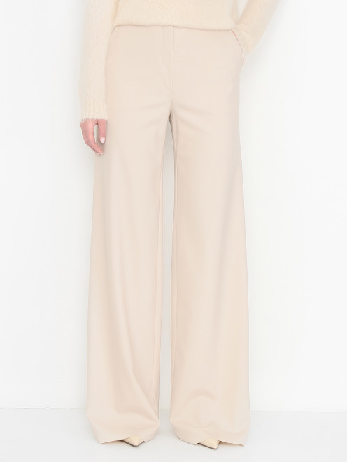 Брюки из шерсти на резинке Max Mara - МодельВерхНиз