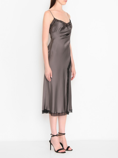 Платье-миди с кружевной отделкой Alberta Ferretti - МодельВерхНиз