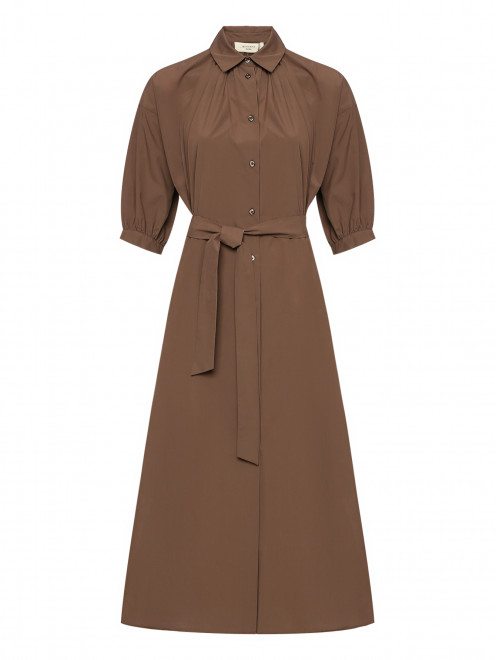 Свободное платье из хлопка с поясом Weekend Max Mara - Общий вид