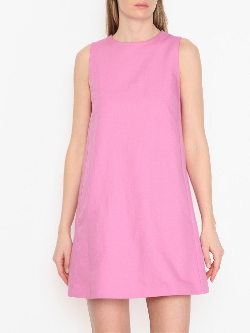 Платье-мини из хлопка без рукавов Weekend Max Mara - МодельВерхНиз