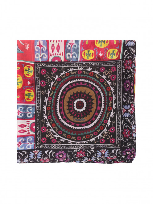 Квадратный платок из шелка с узором Gourji - Общий вид