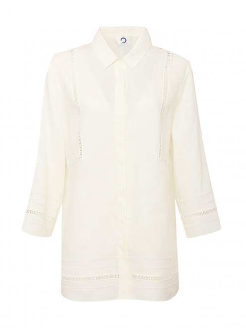 Блуза с шитьем изо льна Marina Rinaldi - Общий вид