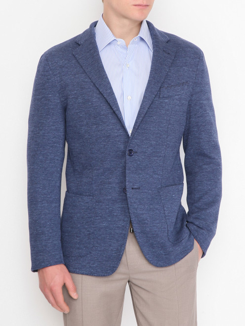 Пиджак из хлопка на пуговицах Doriani Cashmere - МодельВерхНиз