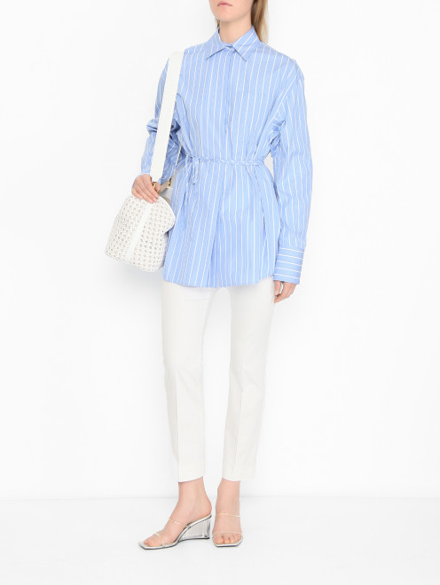 Зауженные брюки из хлопка Max Mara - МодельОбщийВид
