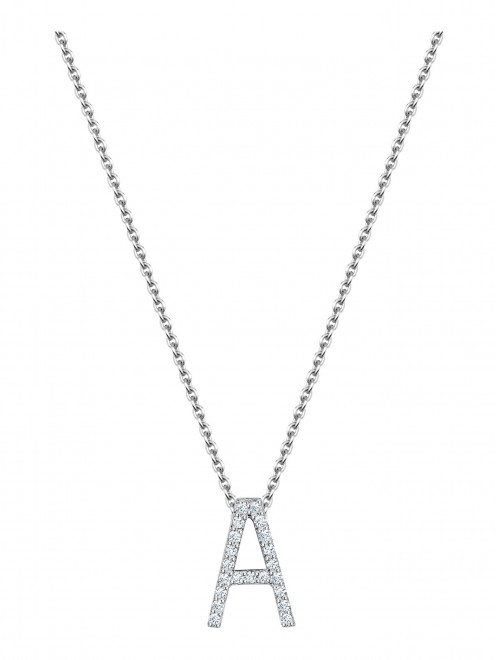 Подвеска-буква «А» из белого золота Safo Jewelry - Общий вид