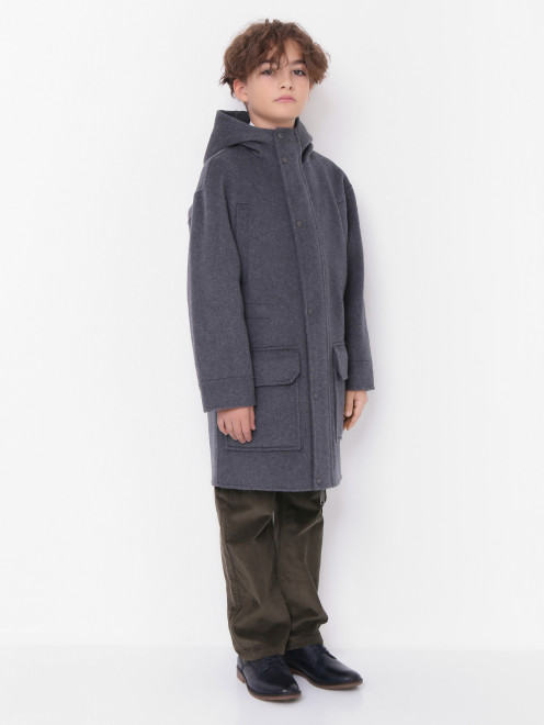 Пальто с капюшоном и карманами Gulliver Select - МодельВерхНиз