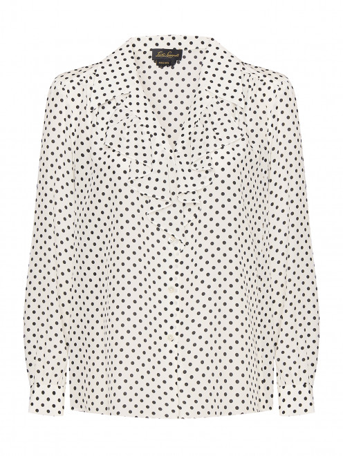 Блуза из шелка с воланами и V-образным вырезом Luisa Spagnoli - Общий вид