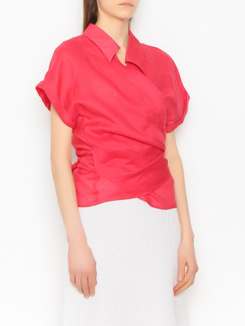 Однотонная блуза из рамия Luisa Spagnoli - МодельВерхНиз