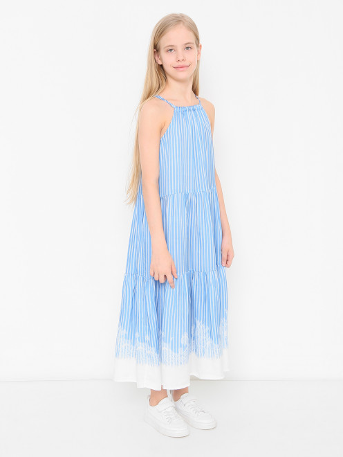 Платье макси с узором Ermanno Scervino Junior - МодельВерхНиз