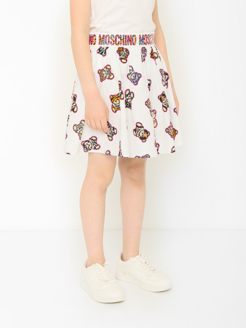 Костюм с юбкой и принтом Moschino - МодельВерхНиз