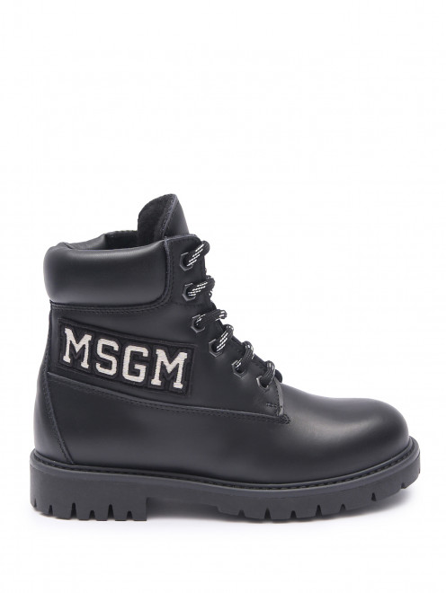 Ботинки из кожи на шнурках MSGM - Общий вид