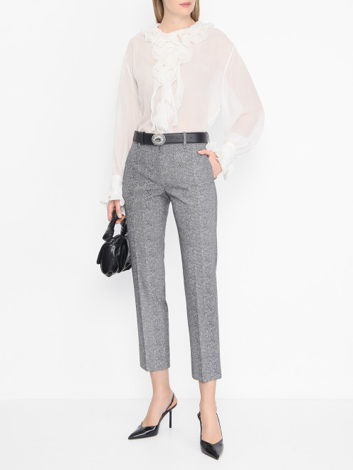 Укороченные брюки с узором Ermanno Scervino - МодельОбщийВид
