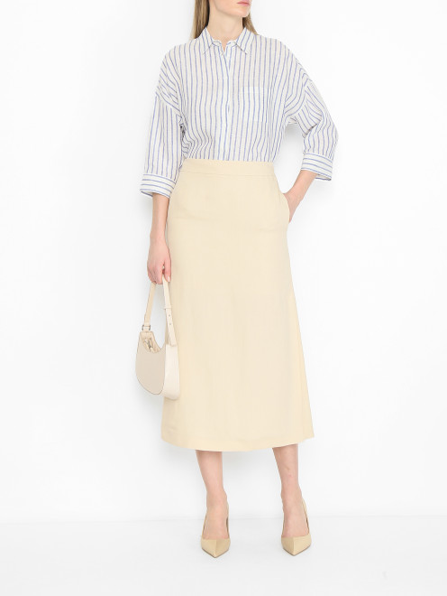 Рубашка из льна свободного кроя Weekend Max Mara - МодельОбщийВид